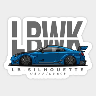 LBWK Silhouette GTR R35 (Wangan Blue) Sticker